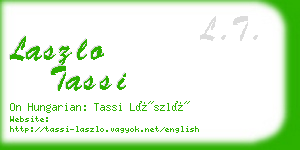 laszlo tassi business card